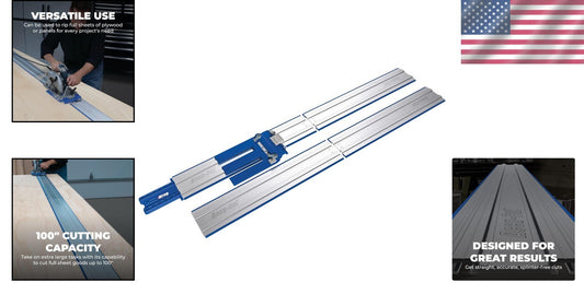 Versatile Track Saw Guide with 26.5" Aluminum Tracks - Ideal for Woodworking