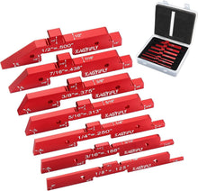 Load image into Gallery viewer, Versatile Aluminum Gauge Blocks - 7pc Set for Height, Depth &amp; Angle Measurements