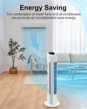 Load image into Gallery viewer, 30" Modern Bladeless Tower Fan: Remote Control &amp; 3 Wind Modes for Home Comfort