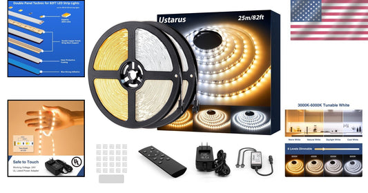 Long-Lasting 24V Flexible LED Strip Lights with Remote - Ideal for Home Ambiance