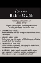 Load image into Gallery viewer, Eco-Friendly Mason Bee House with Bamboo Tubes - Attract Gentle Pollinators