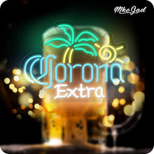 Load image into Gallery viewer, Modern LED Neon Palm Tree Beer Sign - Adjustable Brightness for Bars and Gifts