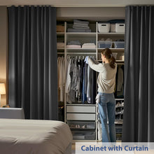Load image into Gallery viewer, Versatile Extra Wide Blackout Curtain with Bendable Track for Modern Interiors