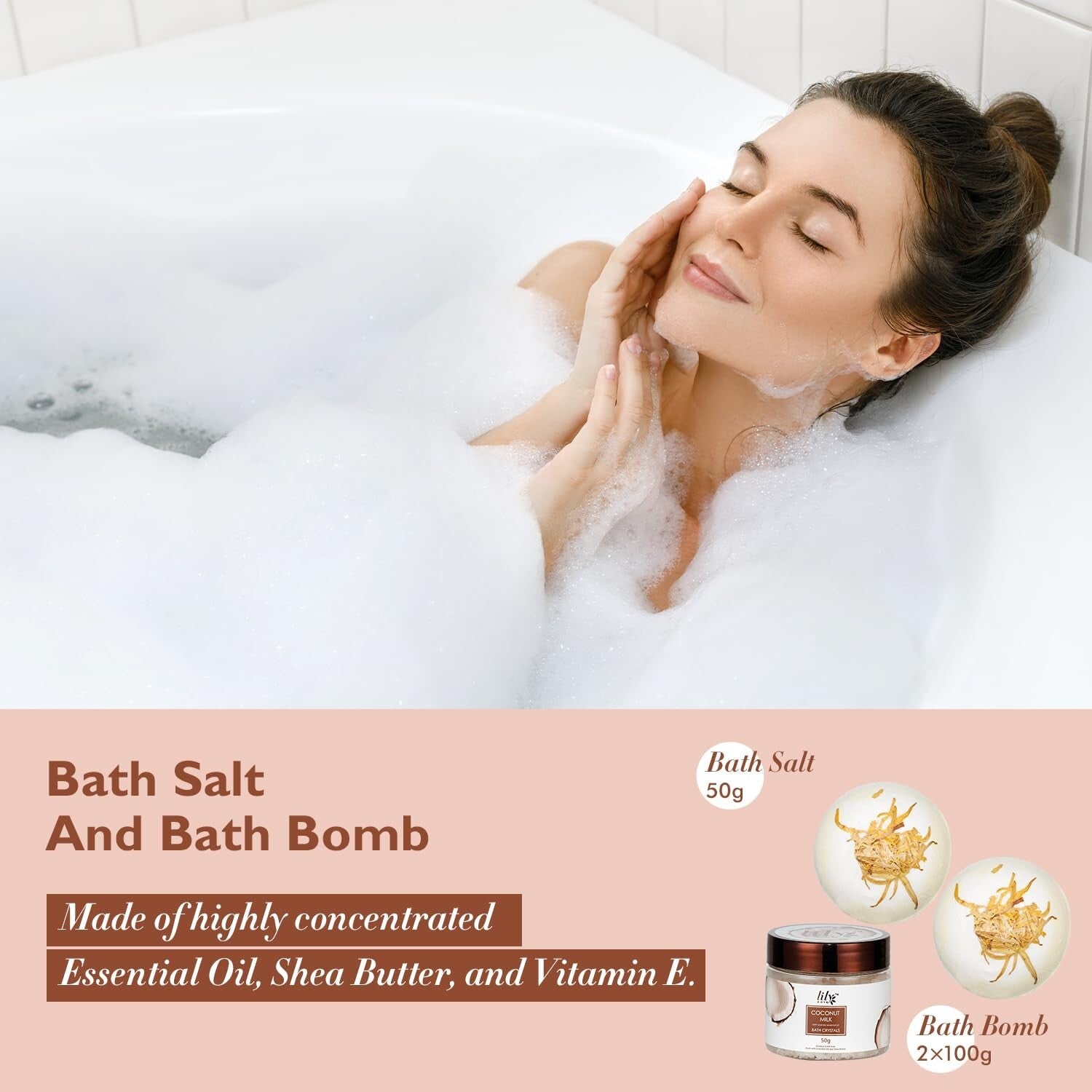 Elegant 18-Piece Spa Gift Basket with Coconut & Vanilla - Perfect for Gifting