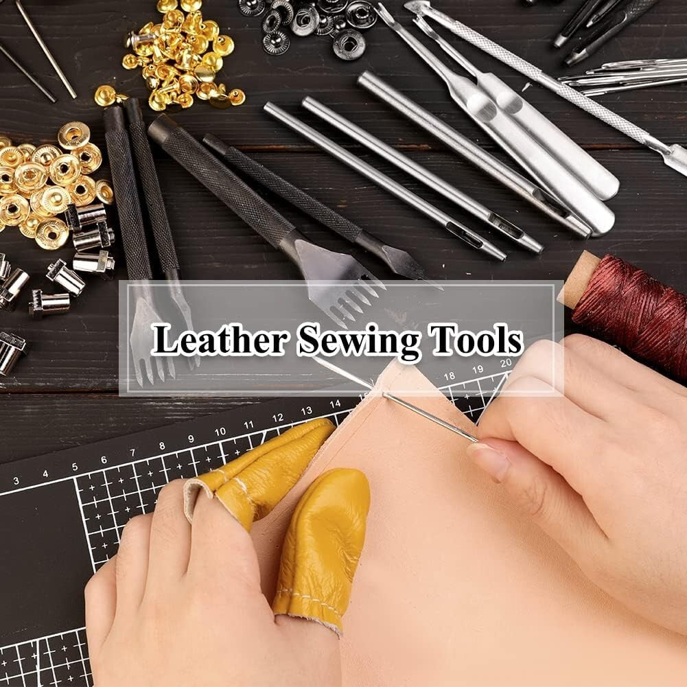 Versatile 415 PCS Leather Tools Kit – Ideal for DIY Crafts & Creative Projects