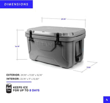 Load image into Gallery viewer, Titan 55-Quart Hard Ice Chest Cooler with Microban and Deep Freeze Insulation