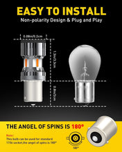 Load image into Gallery viewer, 2025 Upgraded 1156 LED Turn Signal Bulbs - 4000LM Super Bright Amber Yellow