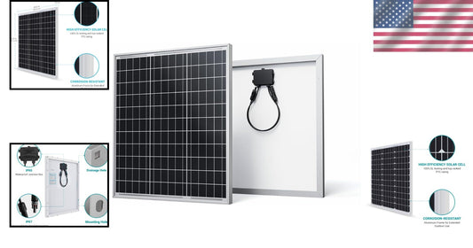 50 Watt Monocrystalline Solar Panel - Compact & Lightweight for Off-Grid Power