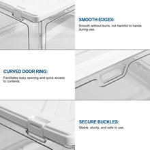 Load image into Gallery viewer, Space-Saving 3-Pack Clear Storage Boxes with Lids - Ideal for Home Organizing