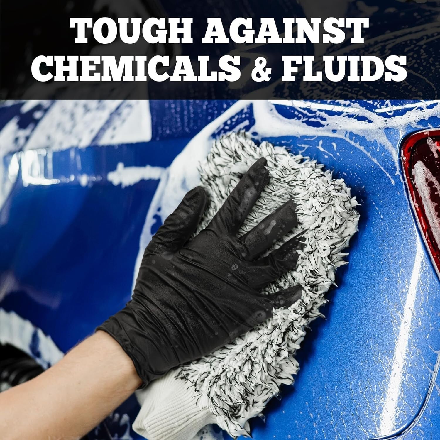 Heavy-Duty Black Disposable Nitrile Gloves, Box of 100, 6-mil for Professionals