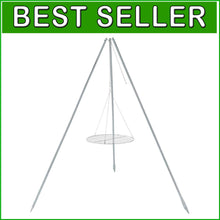 Load image into Gallery viewer, Adjustable Tripod Campfire Grill &amp; Lantern Hanger - Cooking &amp; Lighting Essential
