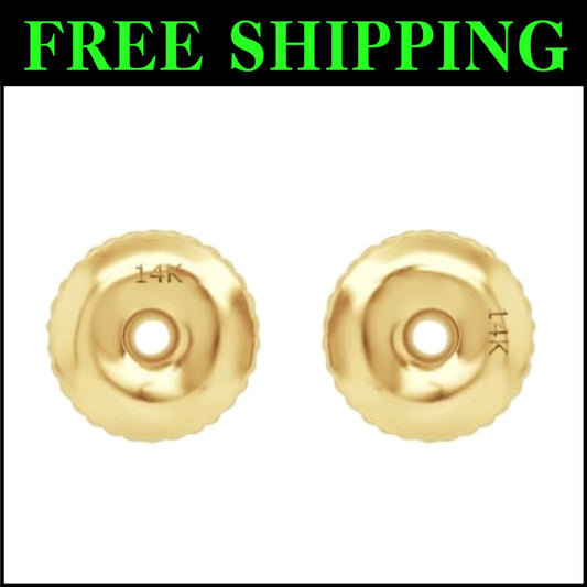 Customized Gold Screw Back Earring Backings - Perfect for Every Style