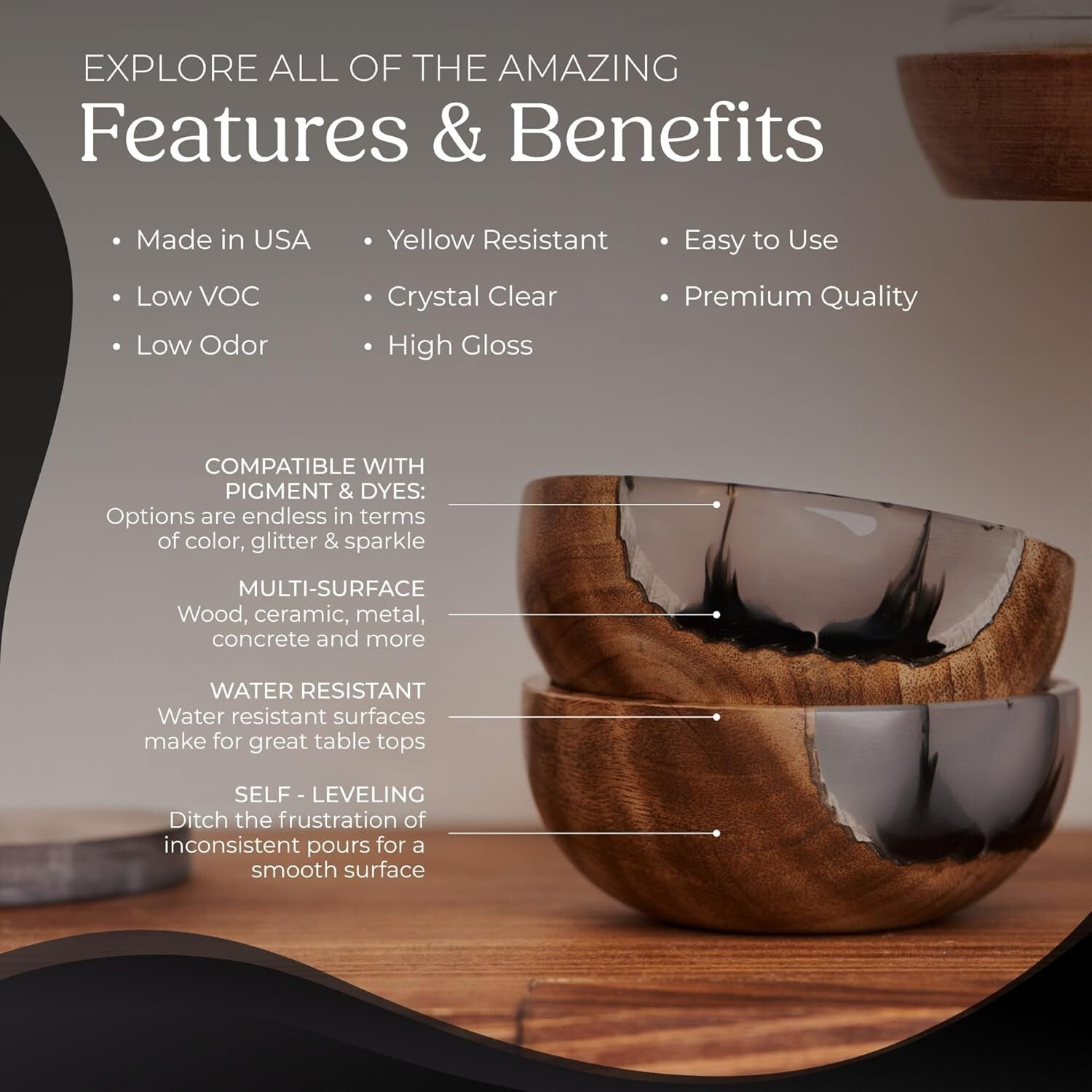 Durable Water-Resistant Epoxy Resin - 2 Gallons of Crystal Clear Perfection