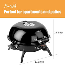 Load image into Gallery viewer, 15-Serving Electric Indoor/Outdoor Grill - Removable Stand &amp; Double Layer Design
