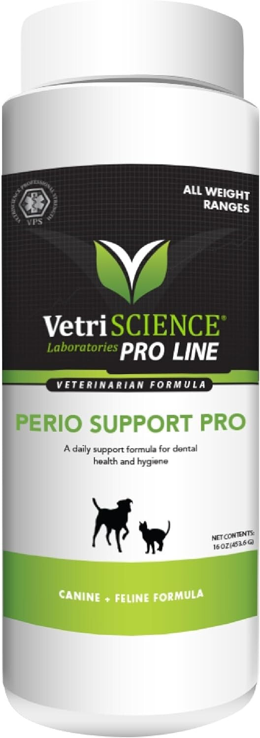 Perio Support Pro - Natural Dental Care Powder for Medium & Large Dogs and Cats