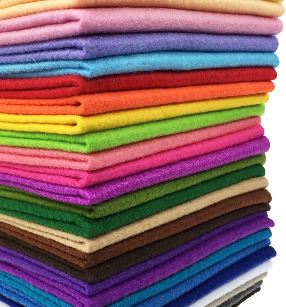 DIY Craft Heaven: 28 Colorful 17.8" Acrylic Felt Squares for Creative Projects