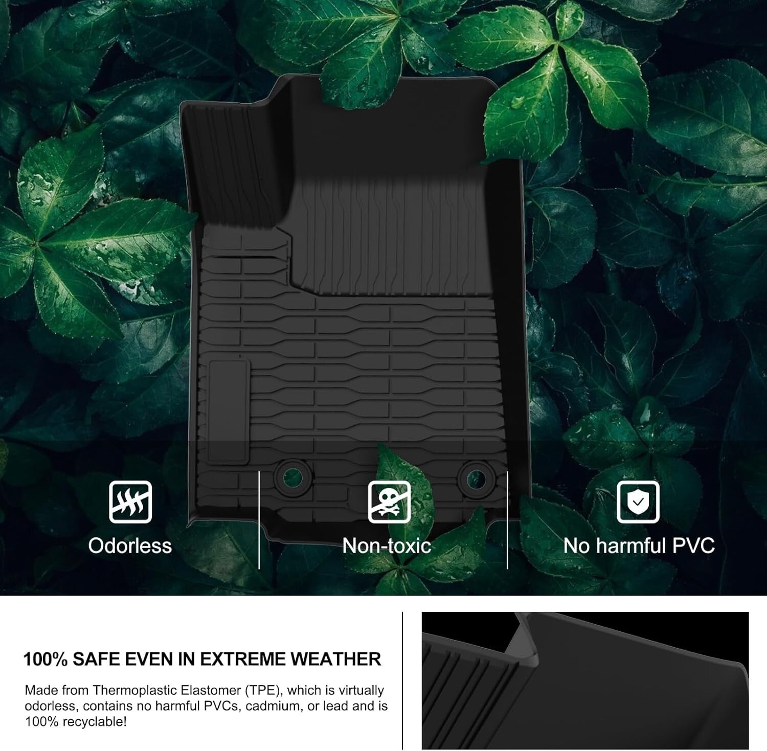 Easy Clean Custom Fit All Weather Trunk & Floor Mats for Jeep Grand Cherokee L