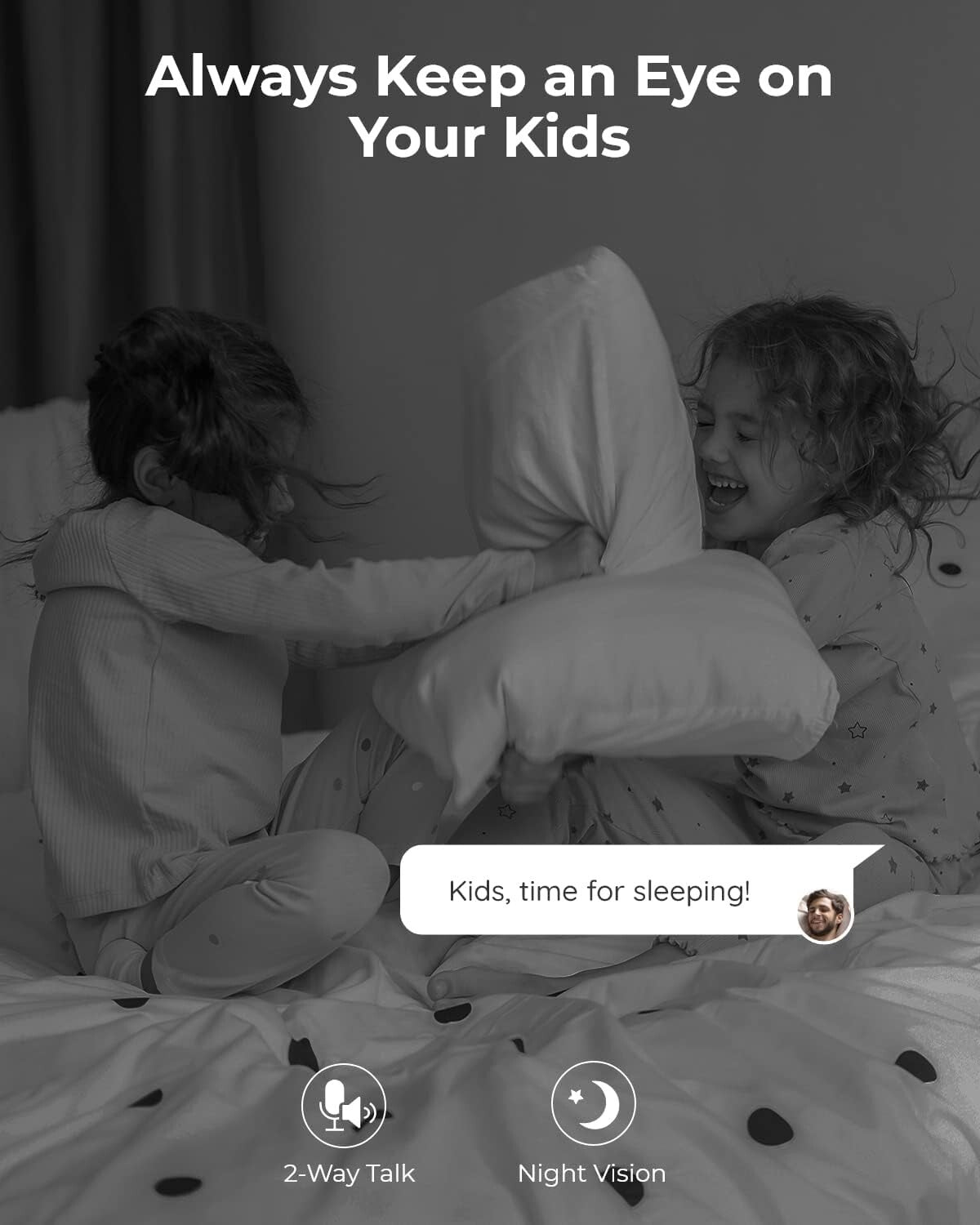 4MP Indoor WiFi Camera with Motion Alerts & Voice Control - Security Essential