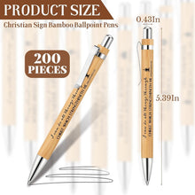 Load image into Gallery viewer, Engraved Bamboo Ballpoint Pens - 200 Inspirational Scripture Quotes for Gifting