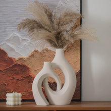 Load image into Gallery viewer, Elegant XL Handmade Beige Ceramic Vases Set - Perfect for Stylish Centerpieces