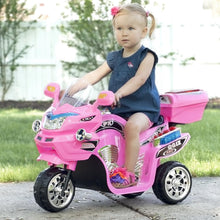Load image into Gallery viewer, Compact 3-Wheel Electric Motorcycle for Kids - Pink Ride-On with 1.75 MPH Speed