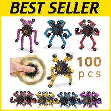 Load image into Gallery viewer, Creative Mechanical Fidget Spinner Pack - 100 Fun &amp; Portable Stress Relievers