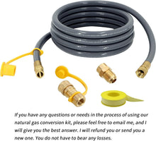 Load image into Gallery viewer, Heavy-Duty 12ft 1/2 Inch Natural Gas Hose with Quality Brass Fittings for Grills