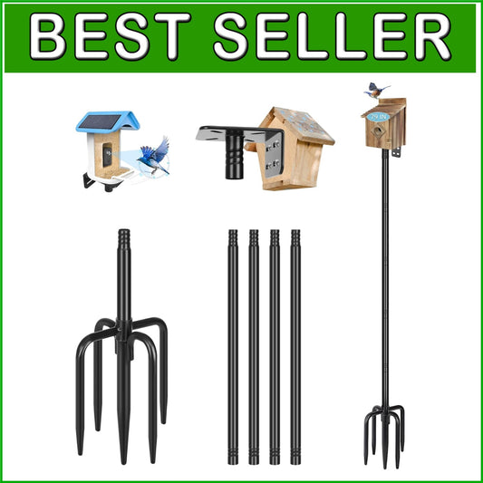 Durable Heavy-Duty Bird Feeder Pole - Perfect for Attracting Bluebirds Outdoors