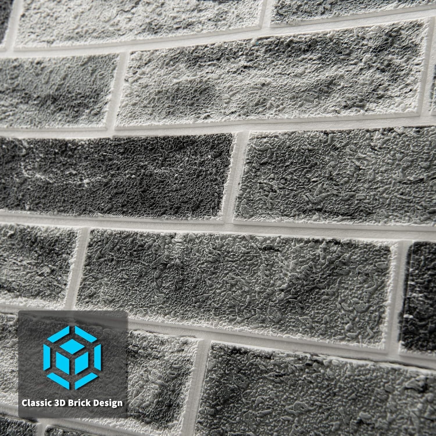 Elegant Faux Brick 3D Wall Panels - 20-Pack Waterproof Peel and Stick Wallpaper