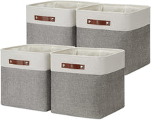 Load image into Gallery viewer, Elegant 13-Inch Foldable Linen Storage Cubes - 4 Pack for Stylish Organization