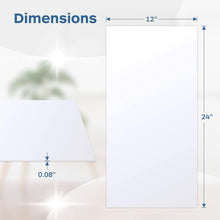 Load image into Gallery viewer, Clear Reflection 12x24 Acrylic Mirrors Set - Shatterproof &amp; Customizable Design