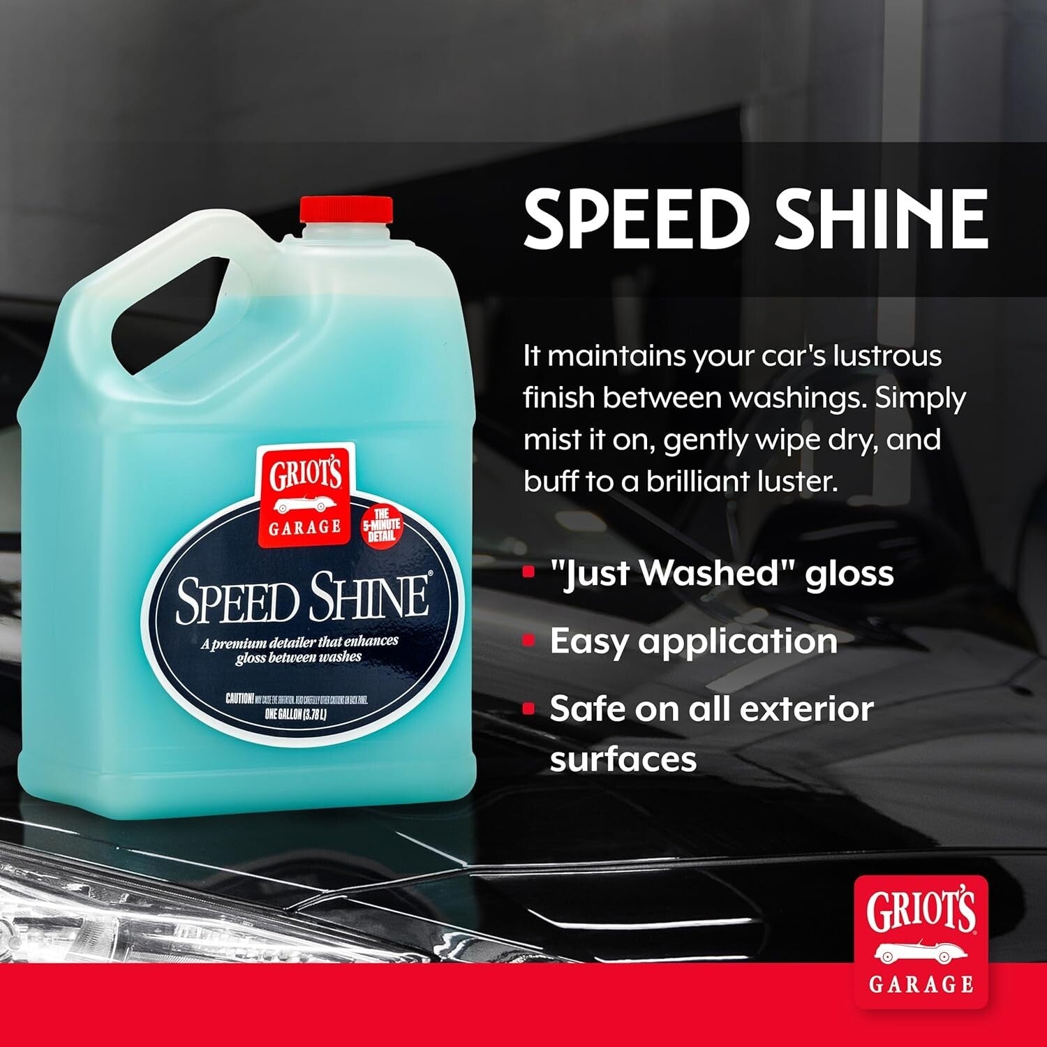 Quick Detailer for Cars - Streak-Free Shine Spray, 128oz, Safe for All Surfaces