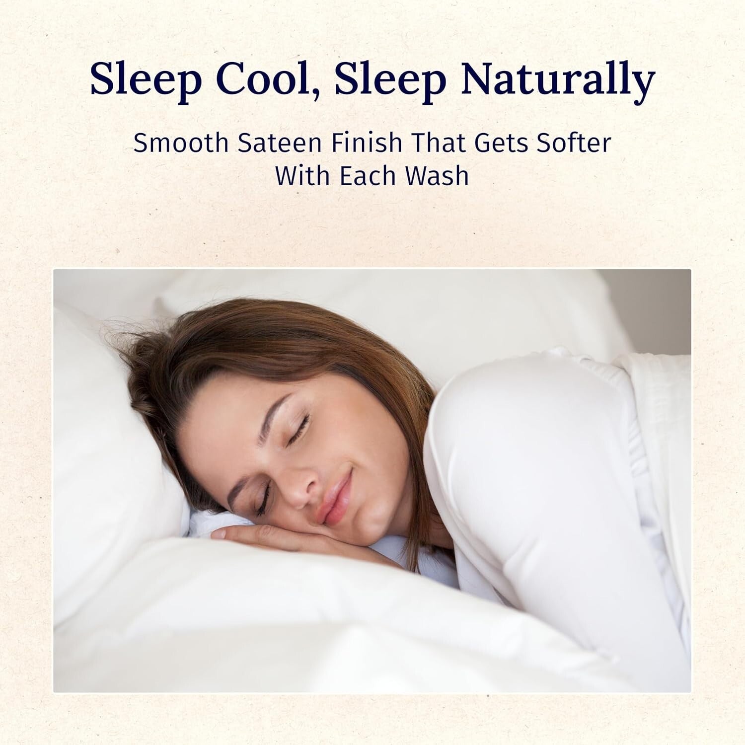 Breathable California King Sheets 600 TC - Deep Pocket & Durable, White Elegance