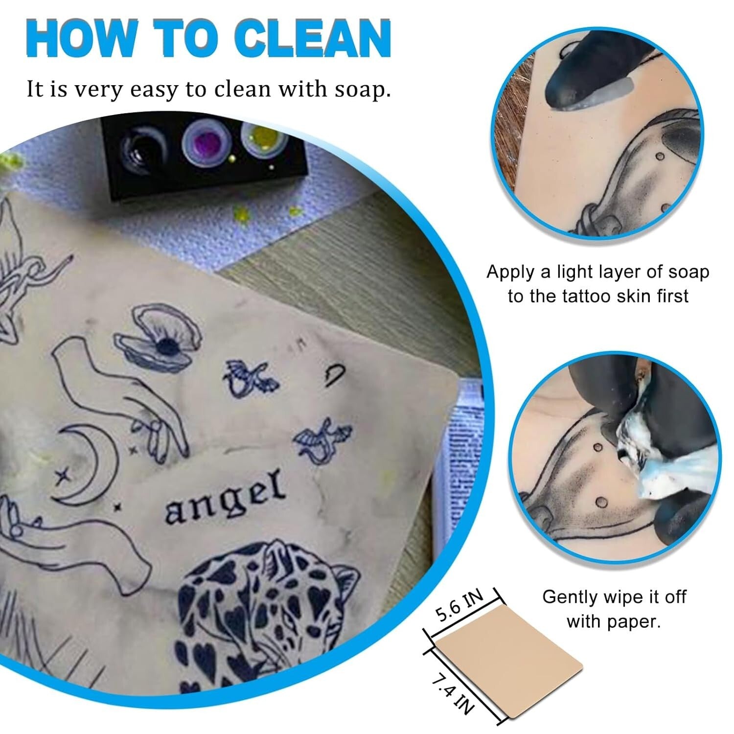 Water Resistant 3MM Tattoo Practice Skin - 20PCS for Creative Expression