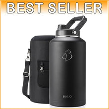 Load image into Gallery viewer, Black 2 Gallon Water Bottle - Triple Insulated &amp; Leakproof for Outdoors
