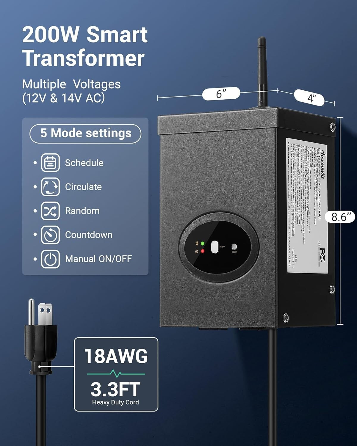 200W Alexa-Compatible Landscape Transformer - Easy Setup & Reliable Performance