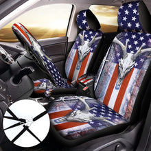 Load image into Gallery viewer, Universal Fit American Flag Camo Seat Covers with Steering Wheel and Accessories