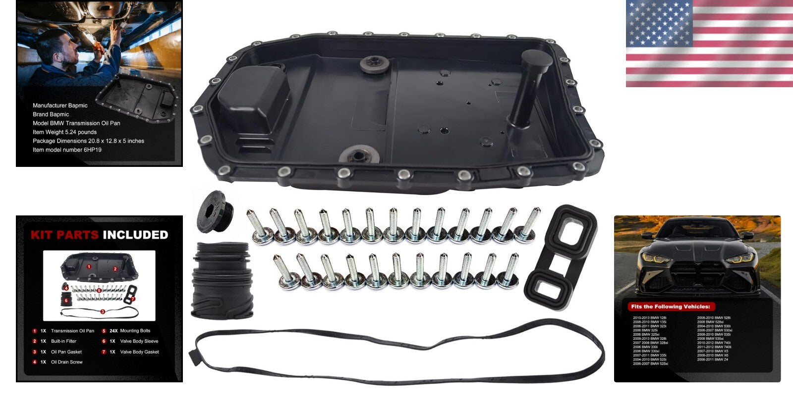 BMW Transmission Oil Pan 24152333907 - Easy Installation Repair Kit for E60 E90