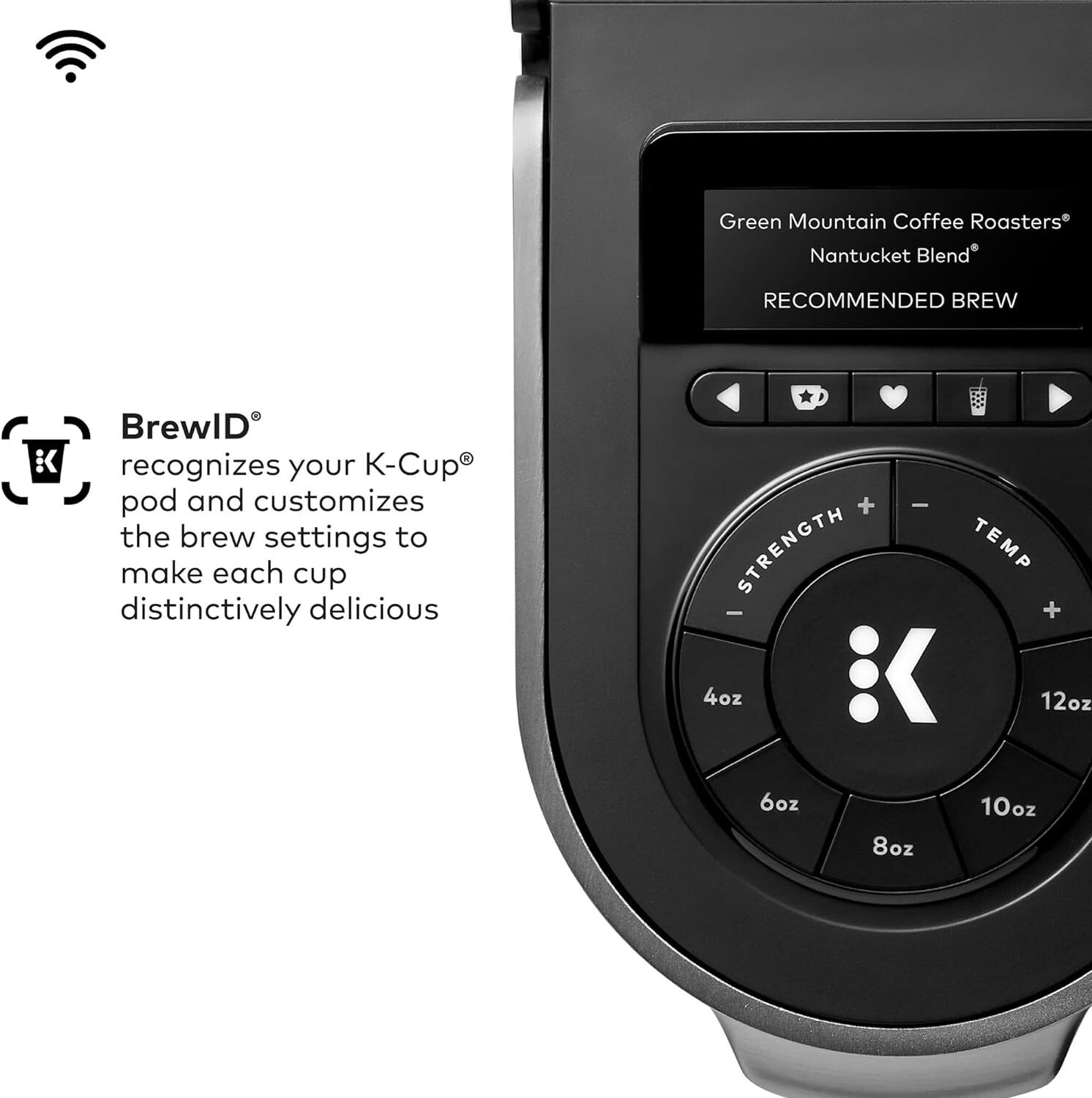 Modern Black K-Cup Pod Brewer with MultiStream Technology for Ultimate Flavor