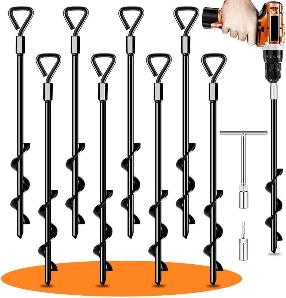 Alloy Steel Tent Stakes with Extended Blades – Secure Your Canopy and Trampoline