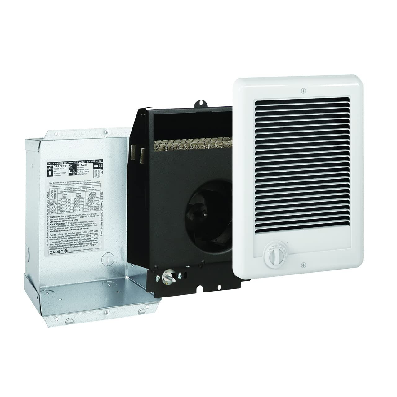 Fan Forced Electric Wall Heater 200 Sq. Ft. - Quiet & Efficient Performance