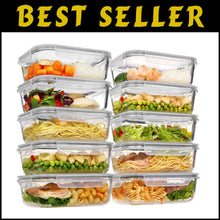 Load image into Gallery viewer, Durable 35oz Glass Storage Containers - Dishwasher &amp; Microwave Safe Meal Prep