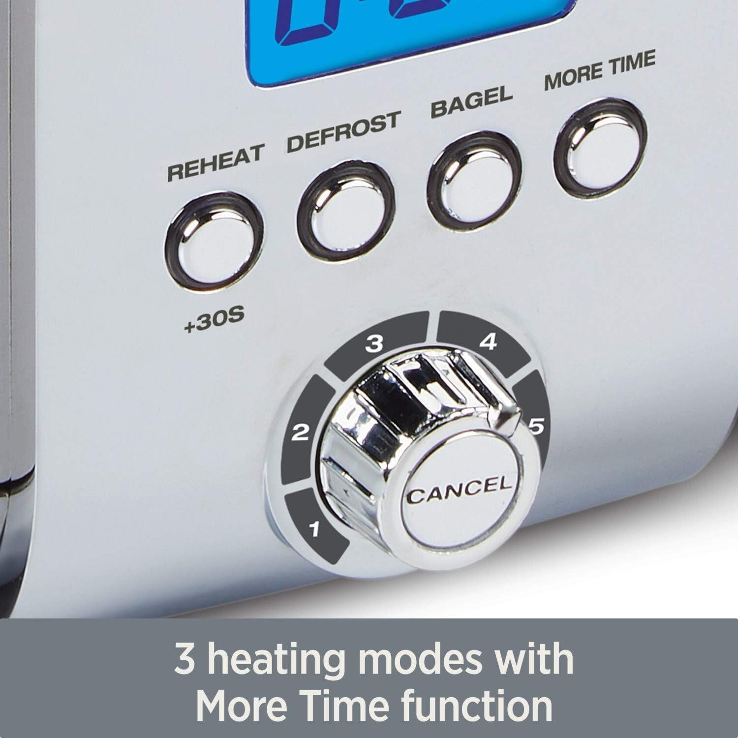 Elegant 2-Slice Stainless Steel Toaster with LED Display and 6 Browning Levels