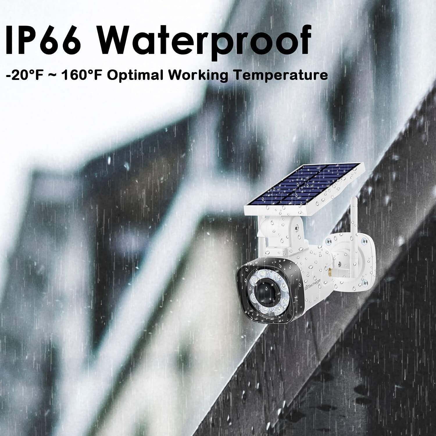 Solar Powered Security Camera Set with Motion-Activated Floodlights - Pack of 2