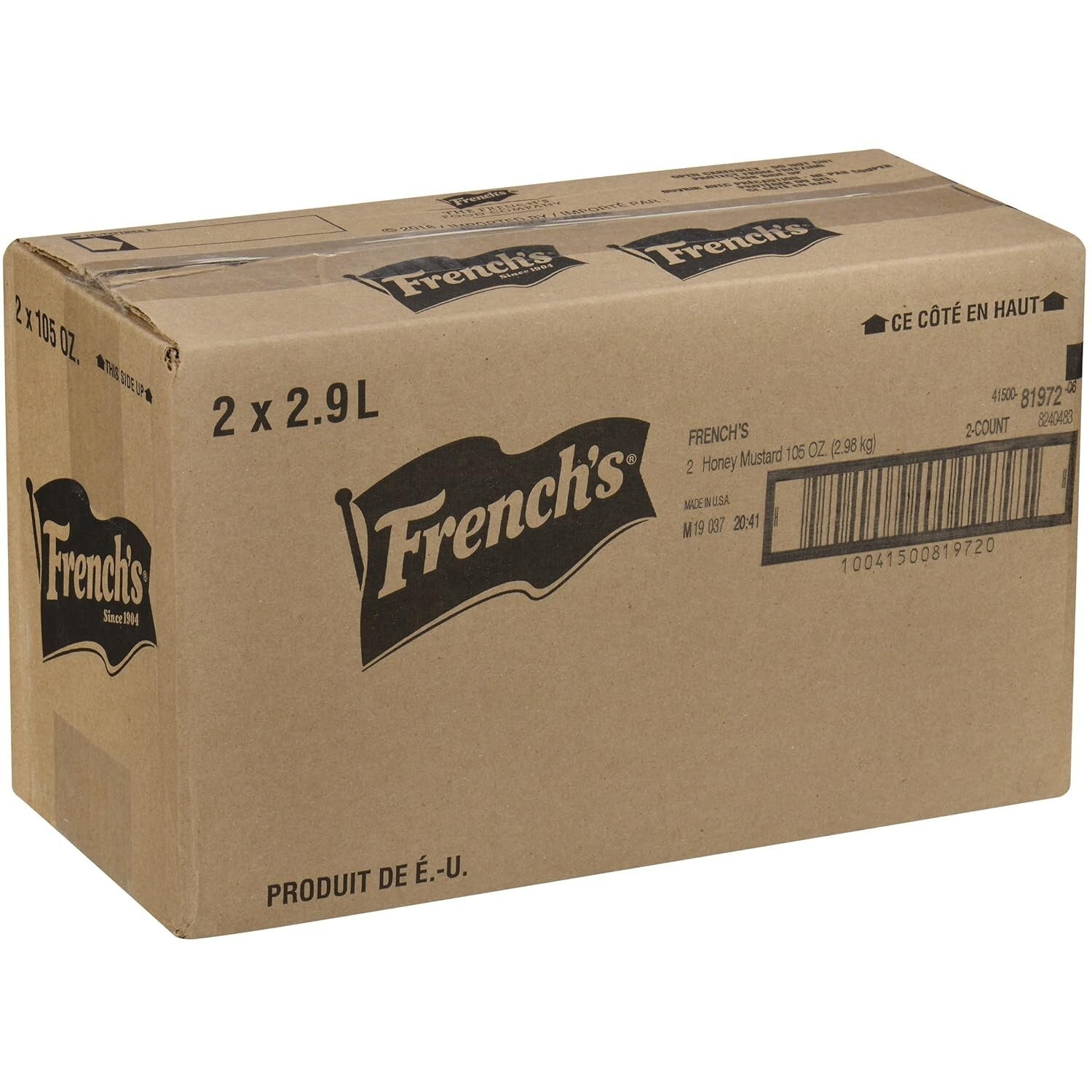 Sweet and Tangy Honey Mustard - 105 oz Containers, Versatile Flavor Enhancer