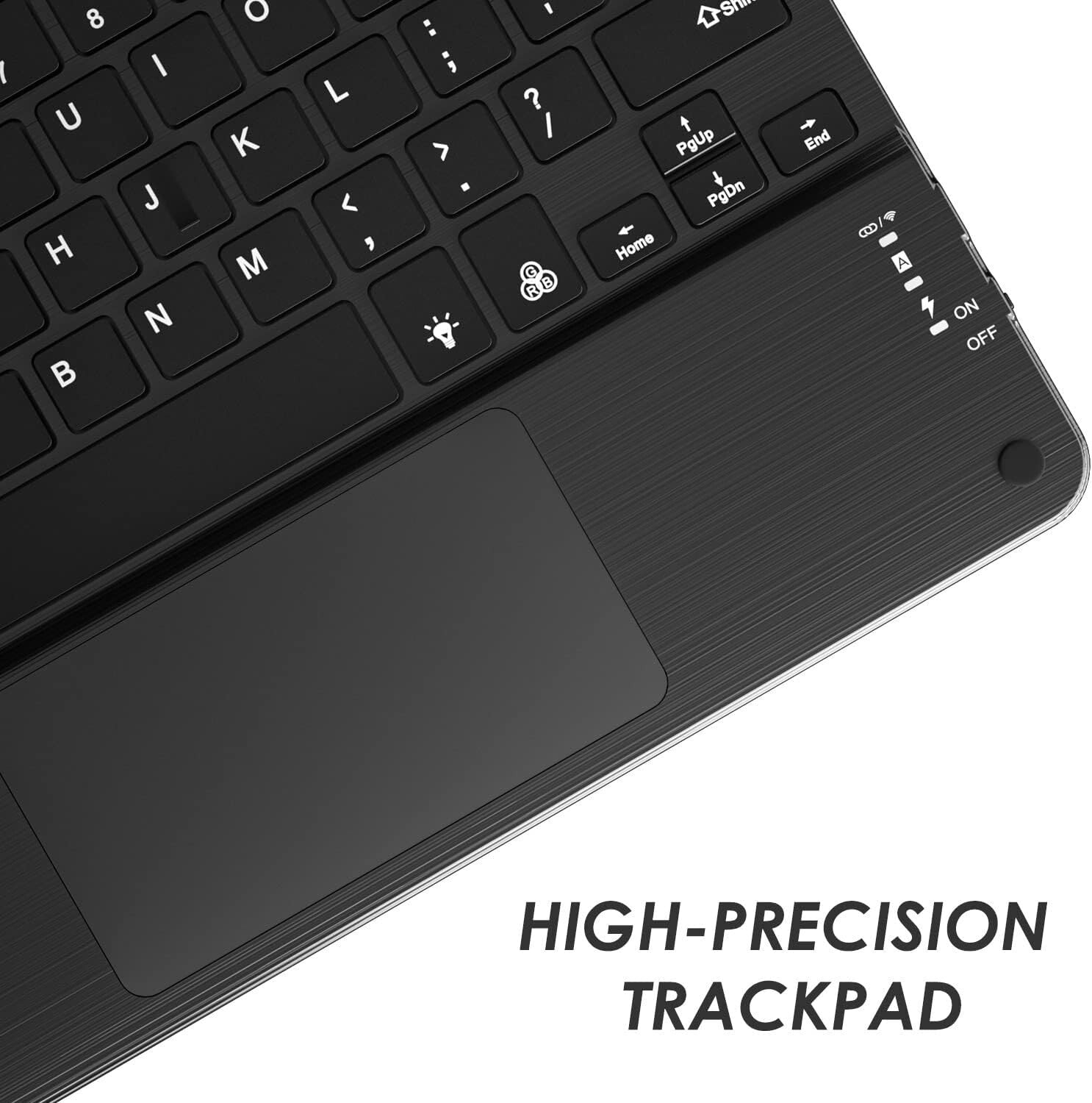 Ultra-Thin Leather Folio with Backlit Keyboard and Touchpad for 10" Tablets