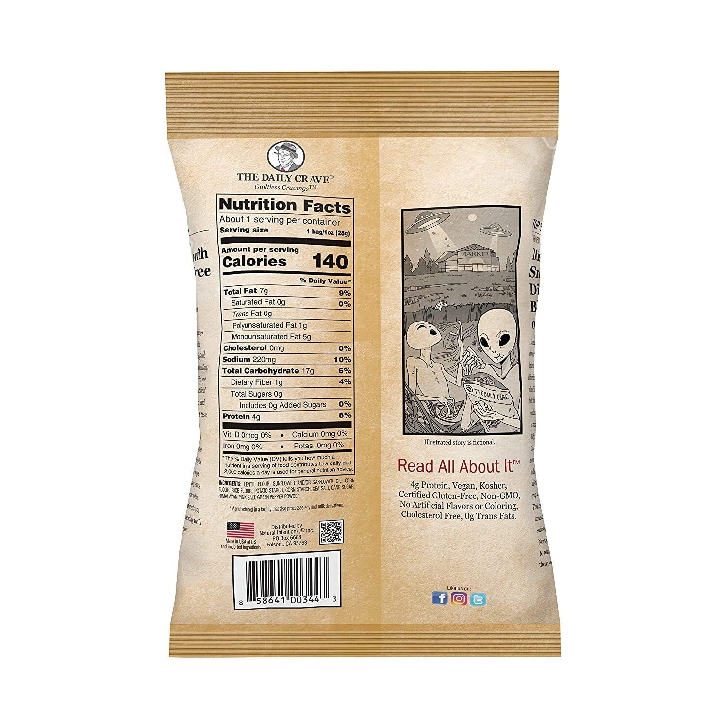 Lentil Chips Multipack: Gluten-Free, Non-GMO 6 Ounce Packs - Ideal Snack