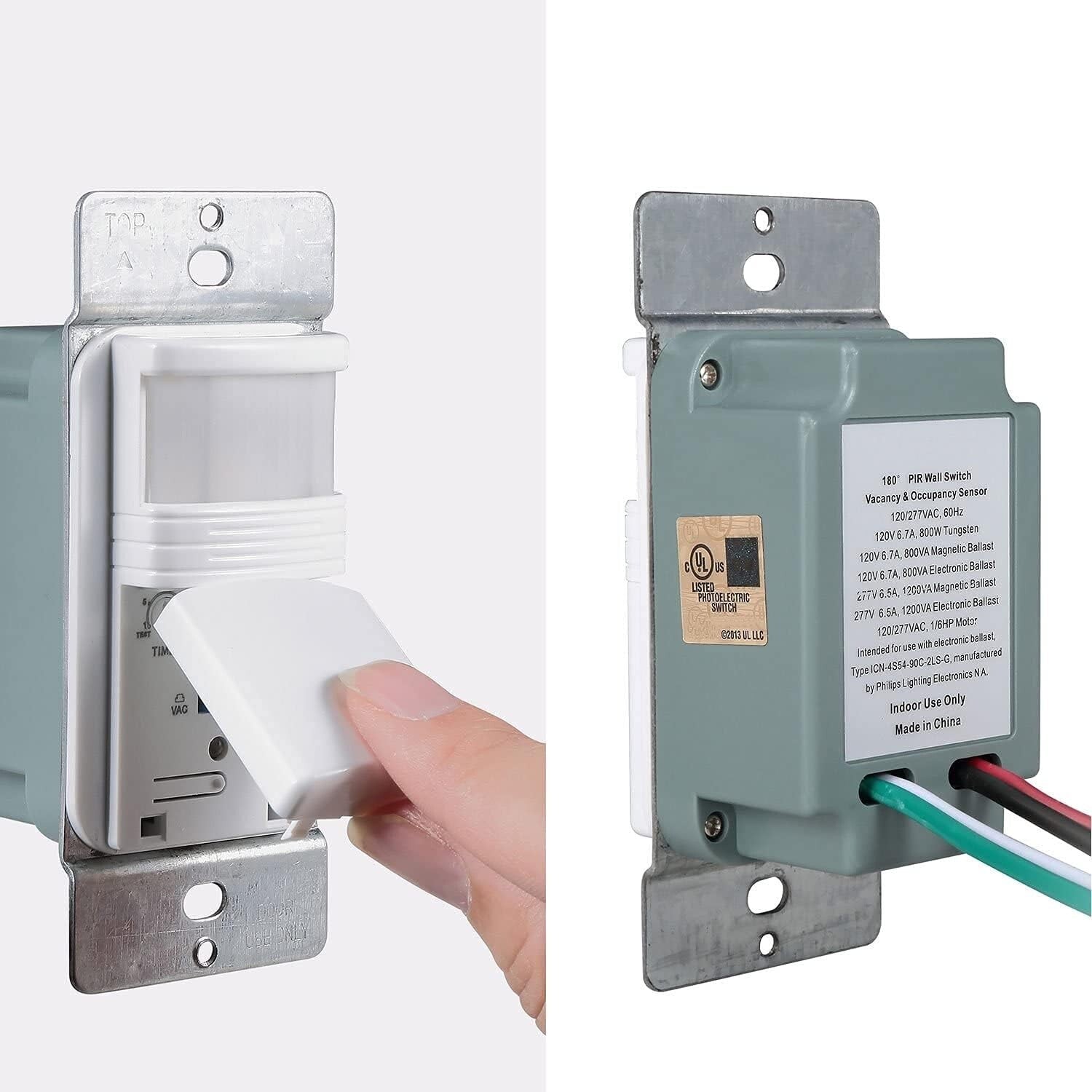 Indoor Motion Sensor Light Switch - 10 Pack, Touch Control, Title 24 Compliant