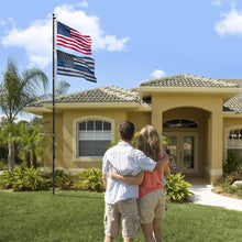 Load image into Gallery viewer, Sturdy 25FT Aluminum Flag Pole with Patented Wind Reinforcement - Complete Kit