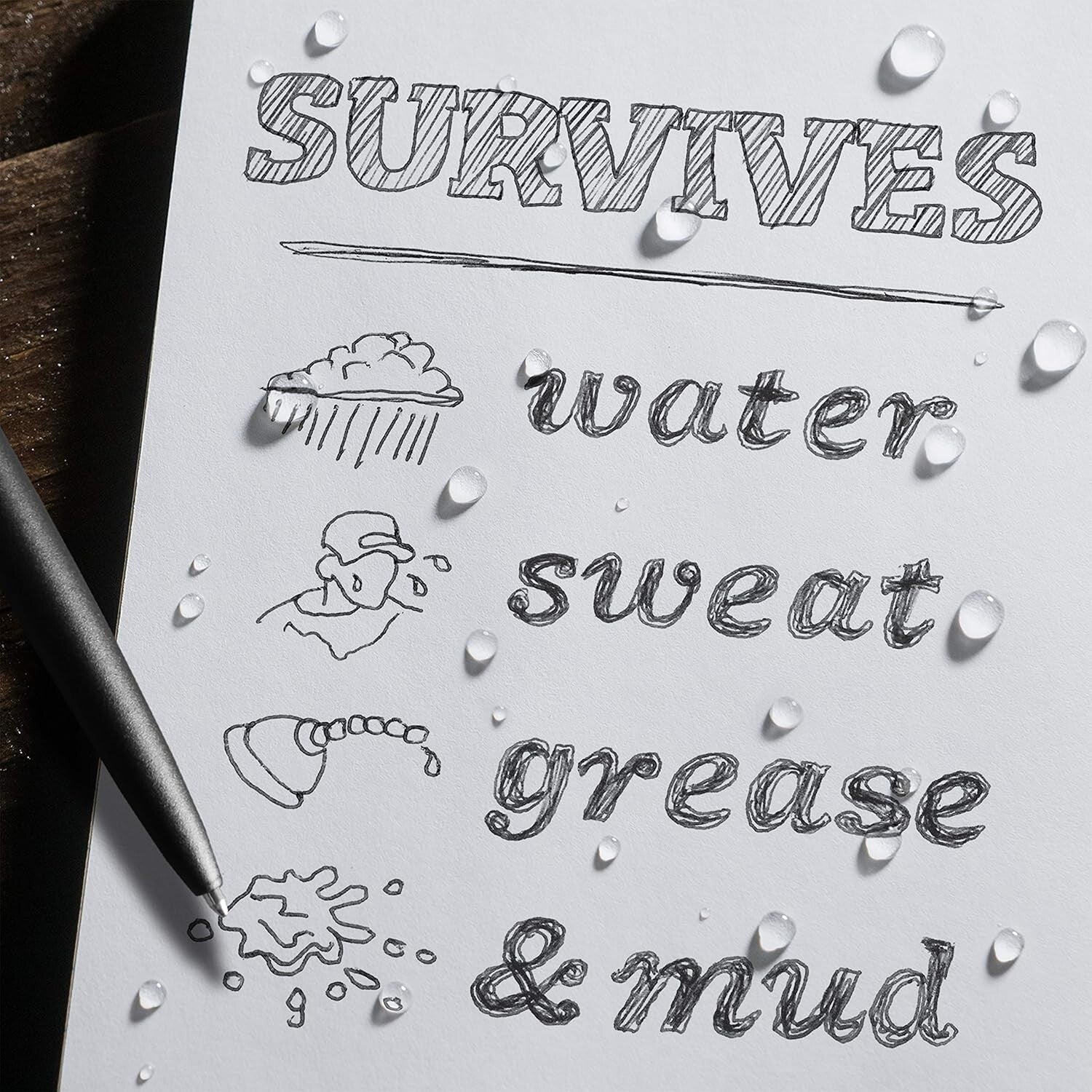 All-Weather 3" x 5" Writing Kit with CORDURA Fabric Notebook & Reliable Pen